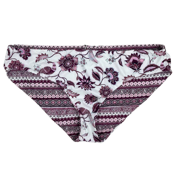 BECCA Other - NEW - BECCA Reversible Peacock Hipster Bikini Bottom Pink Purple - Sz 3X (22-24)